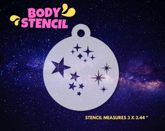 Stars and Sparkles Face Paint Stencil: Reusable Mylar
