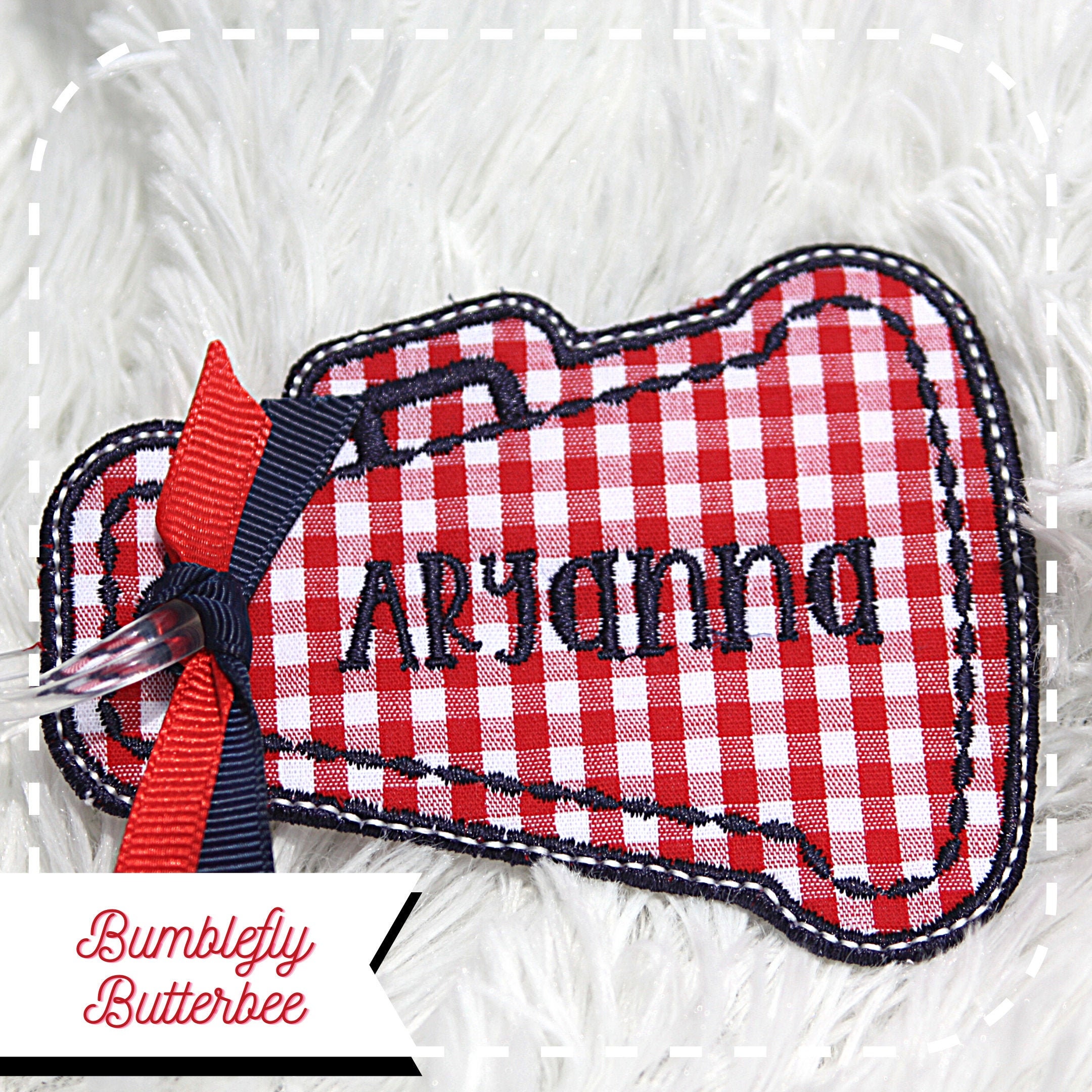 Personalized Embroidered Bag Tag tag for back packs diaper Etsy