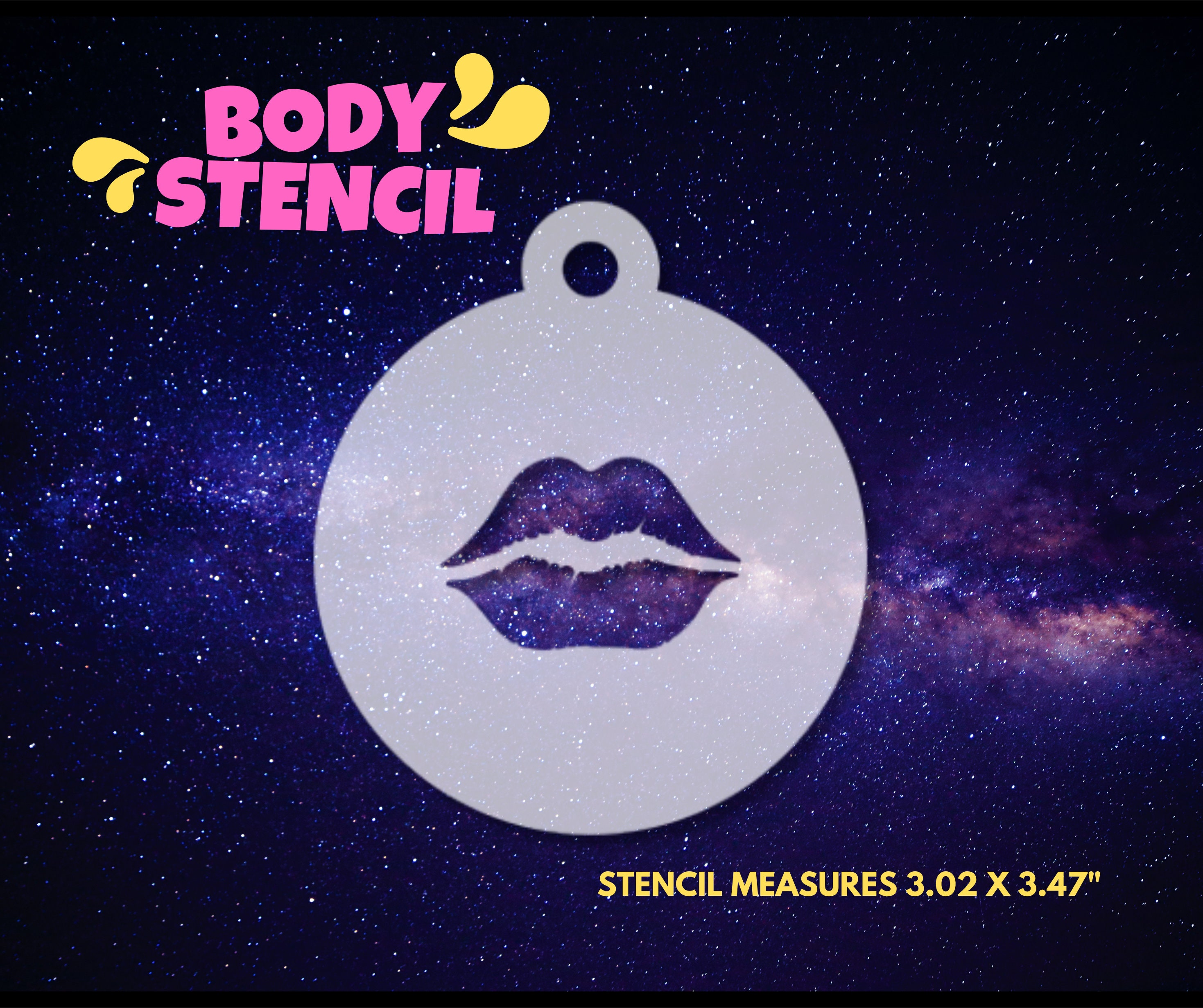 Kiss Face Paint Mylar Stencil