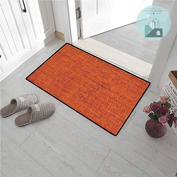 Burnt Orange Rectangular Indoor Door Mat Print Doormat Etsy