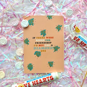 Carte Saint-Valentin Galentines/Palentines, Vous êtes un diamant, 300 g A6 Saint-Valentin