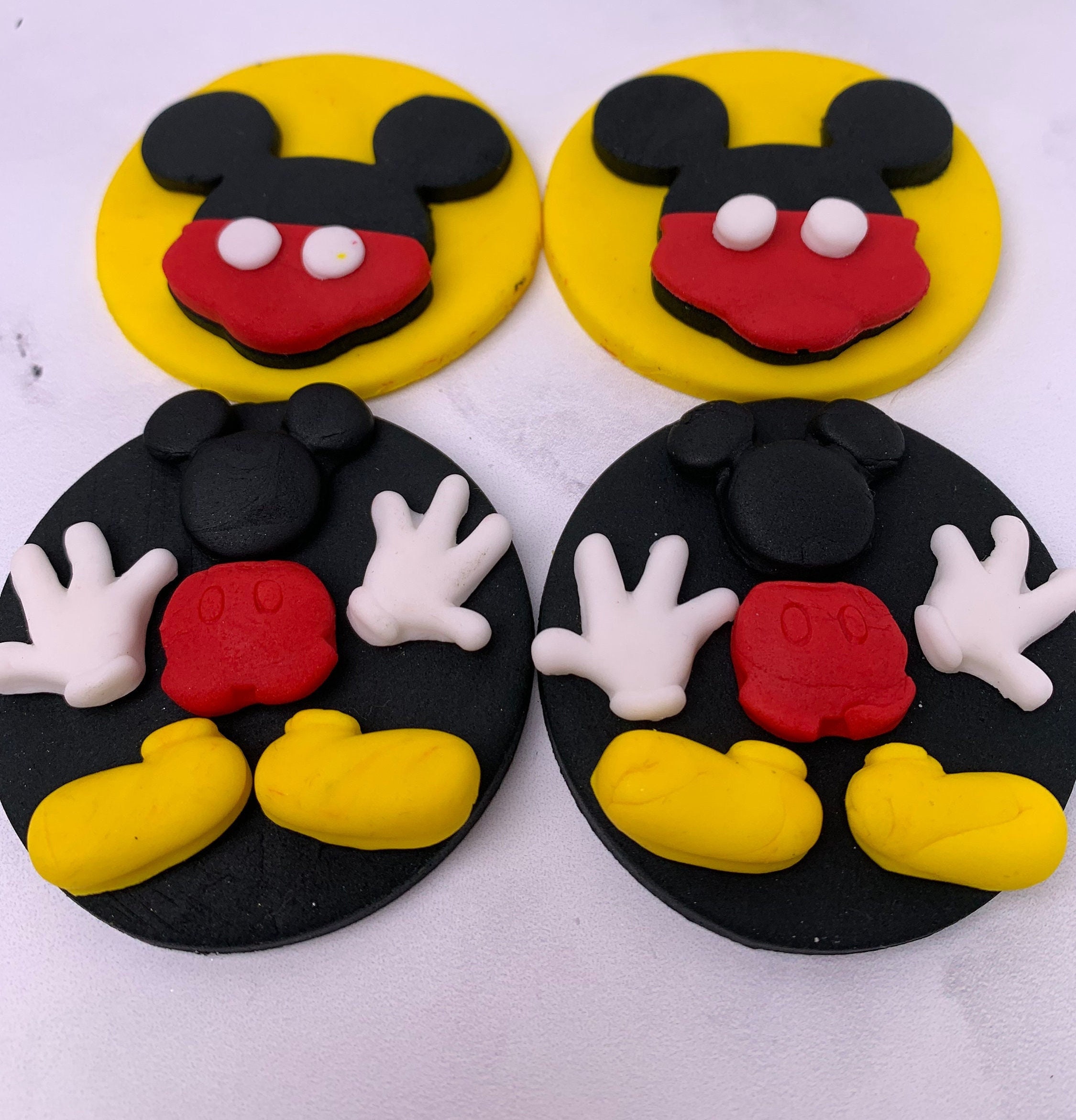 12 Mickey Mouse Themed Fondant Edible Cupcake Toppers Birthday - Etsy 12 Mickey Mouse Themed Fondant Edible Cupcake Toppers Birthday - Etsy