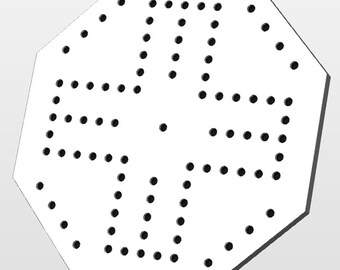 Aggravation-Wahoo Game Board 4-Player Template – CNC File – Vectric® crv, svg, dxf