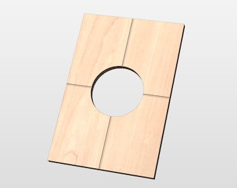 CNC Digital File – Cornhole Board Router Jig – 6-Inch Regulation Hole – Vectric® crv, svg, dxf