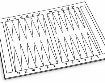 Backgammon Board Template – CNC File – Vectric® crv, svg, dxf