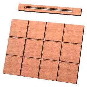 Plantilla para sierra de mesa CNC (archivo digital) – Ranuras MATCHFIT, Vectric crv, svg, dxf