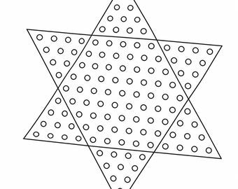 Vorlage für ein chinesisches Dame-Brett – CNC-Datei – Vectric® crv, svg, dxf