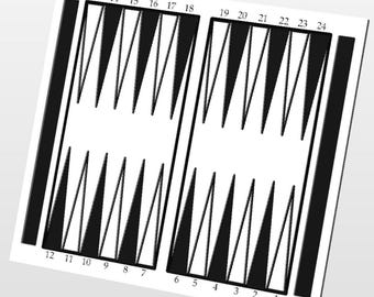 Backgammon Game Board Template – CNC File – Vectric® crv, svg, dxf
