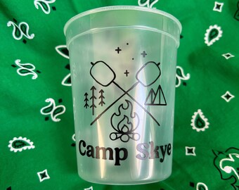 Vaso personalizado para despedida de soltera en un campamento - Juego de 5