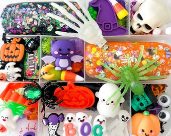 Halloween Play Dough Fun Sensory Kit | Halloween Busy Box Ages 3+ | Kids Halloween Party Gift | October Craft Box | Boo Basket Activities