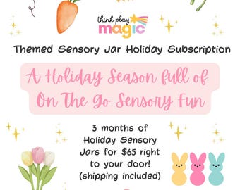 Holiday Sensory Jar Bundle, Kids Play Dough, Thanksgiving, Christmas, New Years