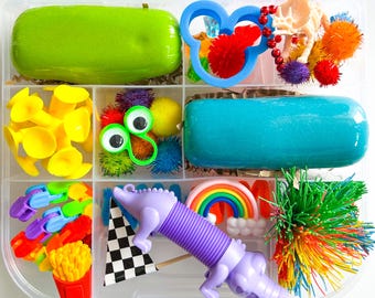 Autism Support Sensory Play Dough Kit | Neurodivergent Gift | Fidget Toys + Sensory Bin | Autism Awareness Toy | Kids On The Spectrum Gift