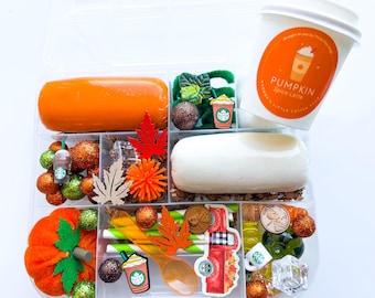 Pumpkin Spice Latte Play Dough Kit | Fall Sensory Play Kit | Pumpkin Playdough Set | Autumn Kids Activity | Fall Gift for Kids | PSL Pretend
