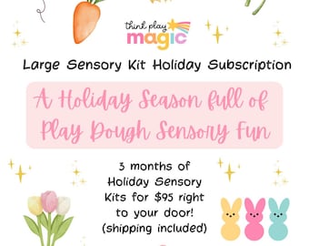 Holiday Sensory Kit Subscription, Play Dough, Kids Holiday Gifts