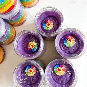 Rainbow Play Dough Jar Party Favor | Glittery Sensory Dough | Kids Birthday Gifts | Rainbow Activities | Montessori Class | Toddler Travel image 6