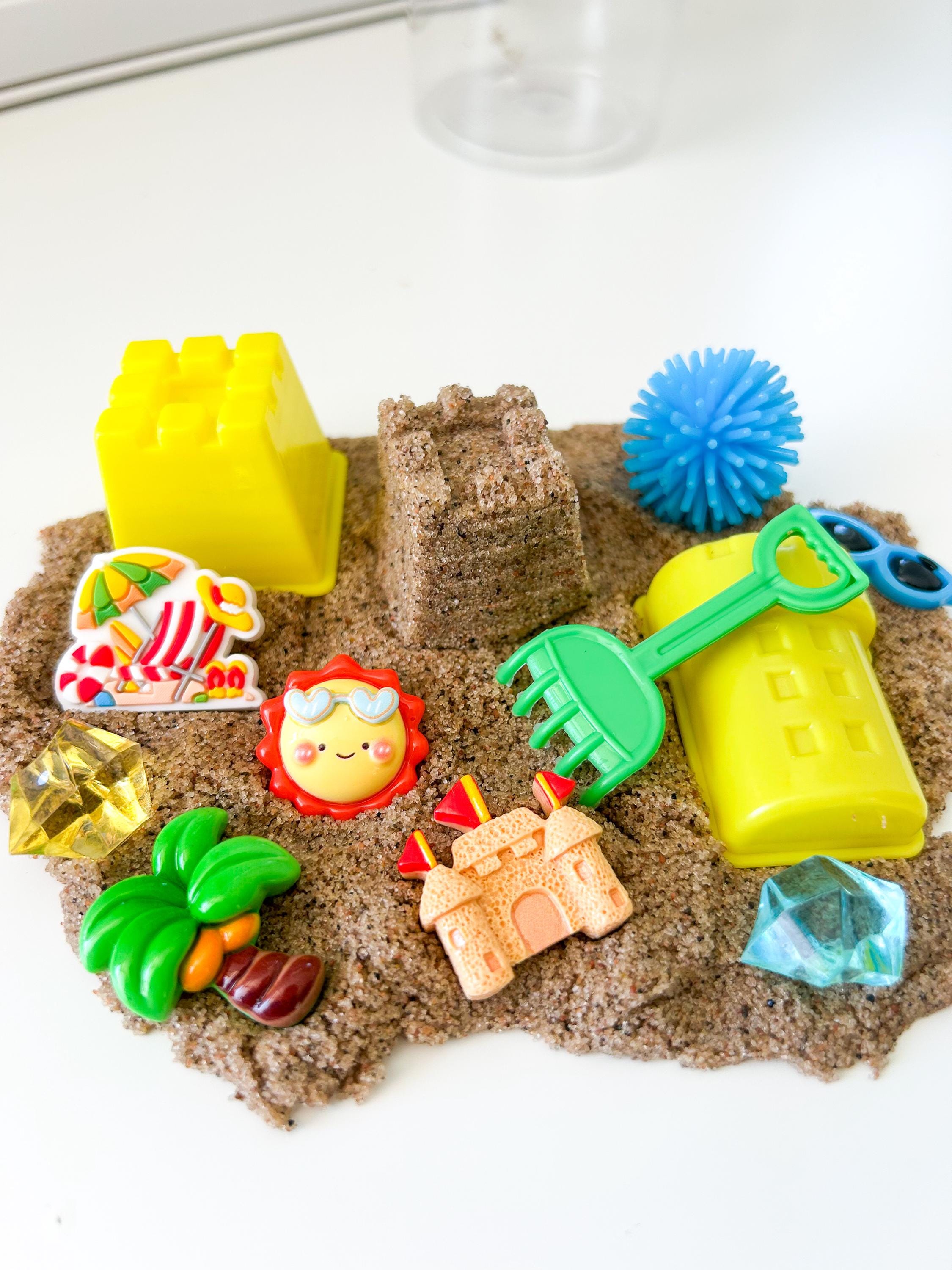 30 DIY Beach Crafts For Kids Perfect On Sunny Days 13 Build a Sand Castle Sensory Jar Kinetic Sand Mini Kit Beach…