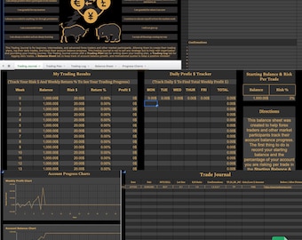 Digital Forex / Trading Journal For Beginner, Intermediate and Advanced Forex Traders and Other Market Participants.(Easy to Follow)