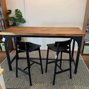 Solid Slab Walnut Bar Table