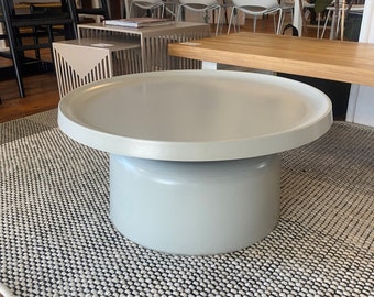 Sigge Limestone Coffee Table by Dane Craft - Powder coated Steel Round Coffee Table