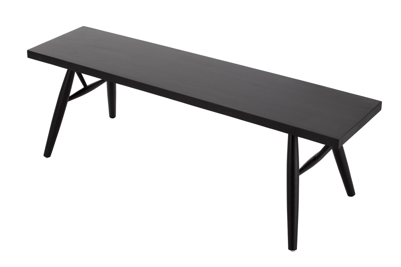 Black Wooden Bench Seat Etsy