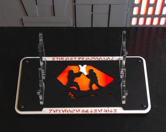 Duel of Fates Reforged | Lava-Themed Lightsaber Display. Made from Beautiful Laser Cut Cast Acrylic. Celebrate  RotS 20th Anniversary