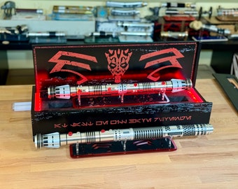 Revenge! LE Long Staff Lightsaber Stand: Cast Acrylic Display for Your Prized Collectible.