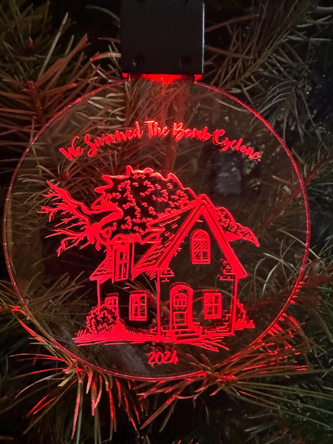 Bomb Cyclone LED Ornament – Laser Cut Cast Acrylic & Baltic Birch ...