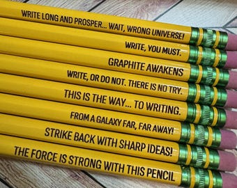 Sci-fi Pencils #2 For Nerds With Witty Saying Personalization Available