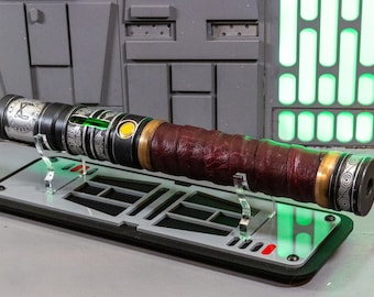 Spaceship hallway Stand. Inspired by some of the hallway panels from our favorite far far away galaxy. Stand is made of cast acrylic sheets.