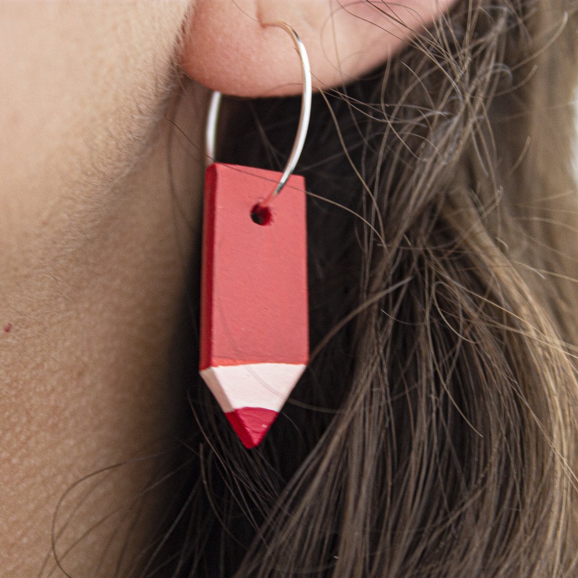 Handmade Illustrated Pencil Earrings Mix & Match Earrings Etsy