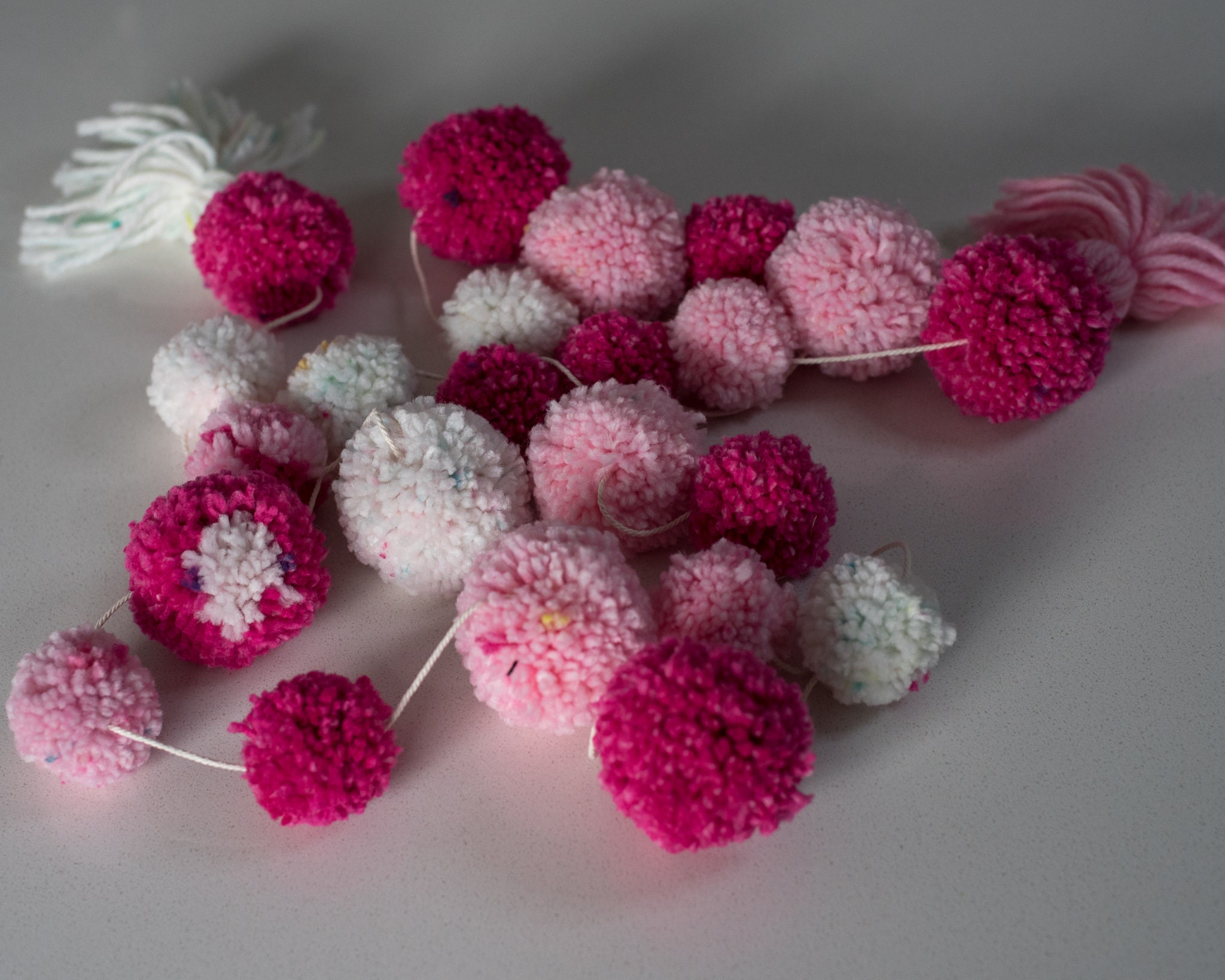 Standard garland pompom garland pompom pink Etsy