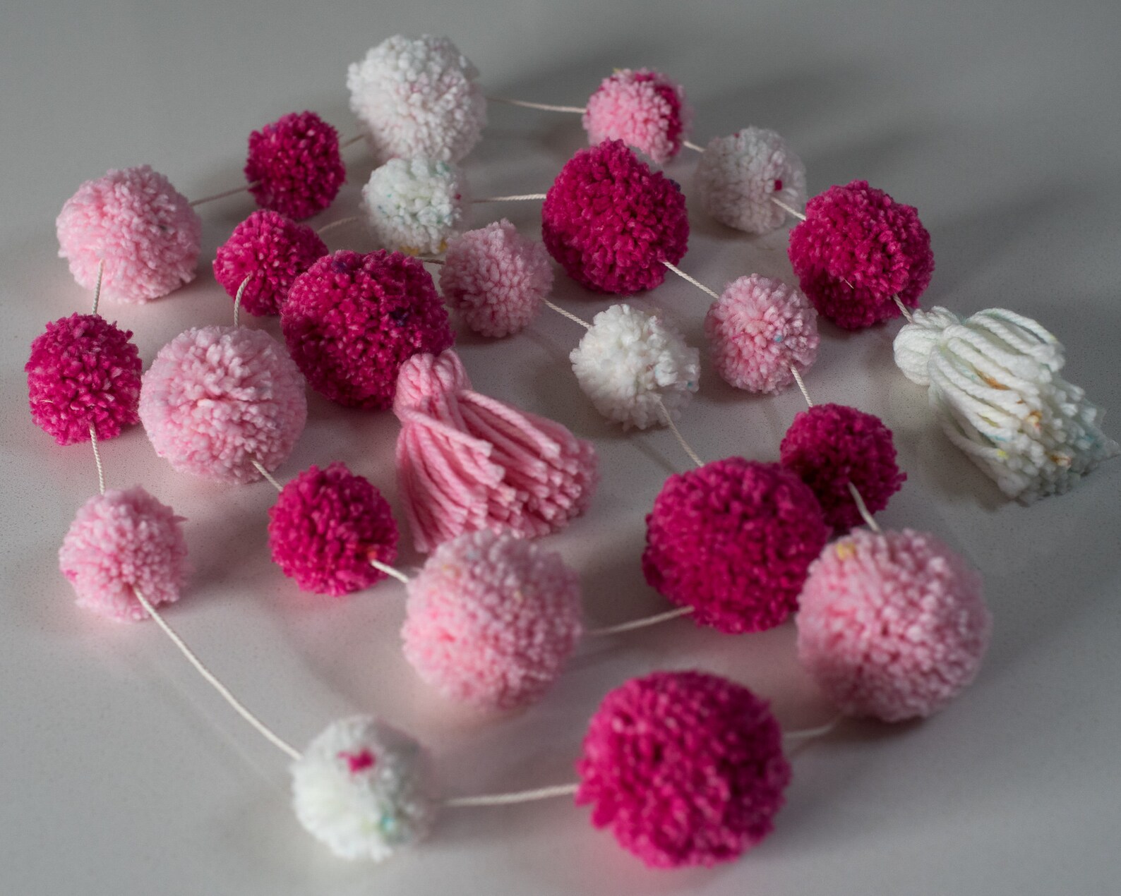 Extra Long Garland pink pompom garland pompom Etsy
