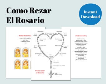 Cómo Rezar el Rosario para Niños | Guía Católica Ilustrada | Oraciones del Rosario en Español | Descargable PDF para Catequesis y Hogar