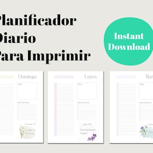 Planificador Diario Cristiano - Para Imprimir - 8.5 x 11 - Calendario Para 2025