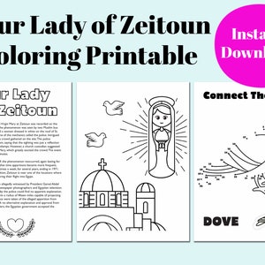Our Lady of Zeitoun Activity Sheets - Digital Download - Print & Color!
