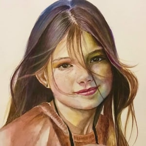 Personalized portrait from photo painting on request faithful portrait hand painted personalized gift watercolor oil pastel