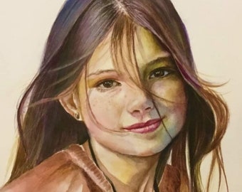 Personalized portrait from photo painting on request faithful portrait hand painted personalized gift watercolor oil pastel