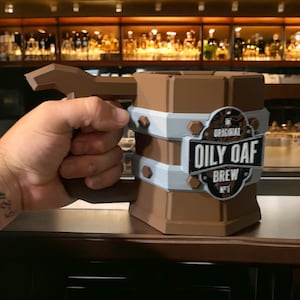 Deep Rock Galactic - 3D Printed Deep Rock Galactic - Cosplay Prop Mug Beverage Holder - Fully in Color F, Must have, 5 star Experience,