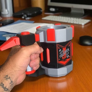Deep Rock Galactic-3D Printed Deep Rock Galactic - Skull Crusher Cosplay Prop Mug Beverage Holder- Fully Color,Must have,5 star Experience