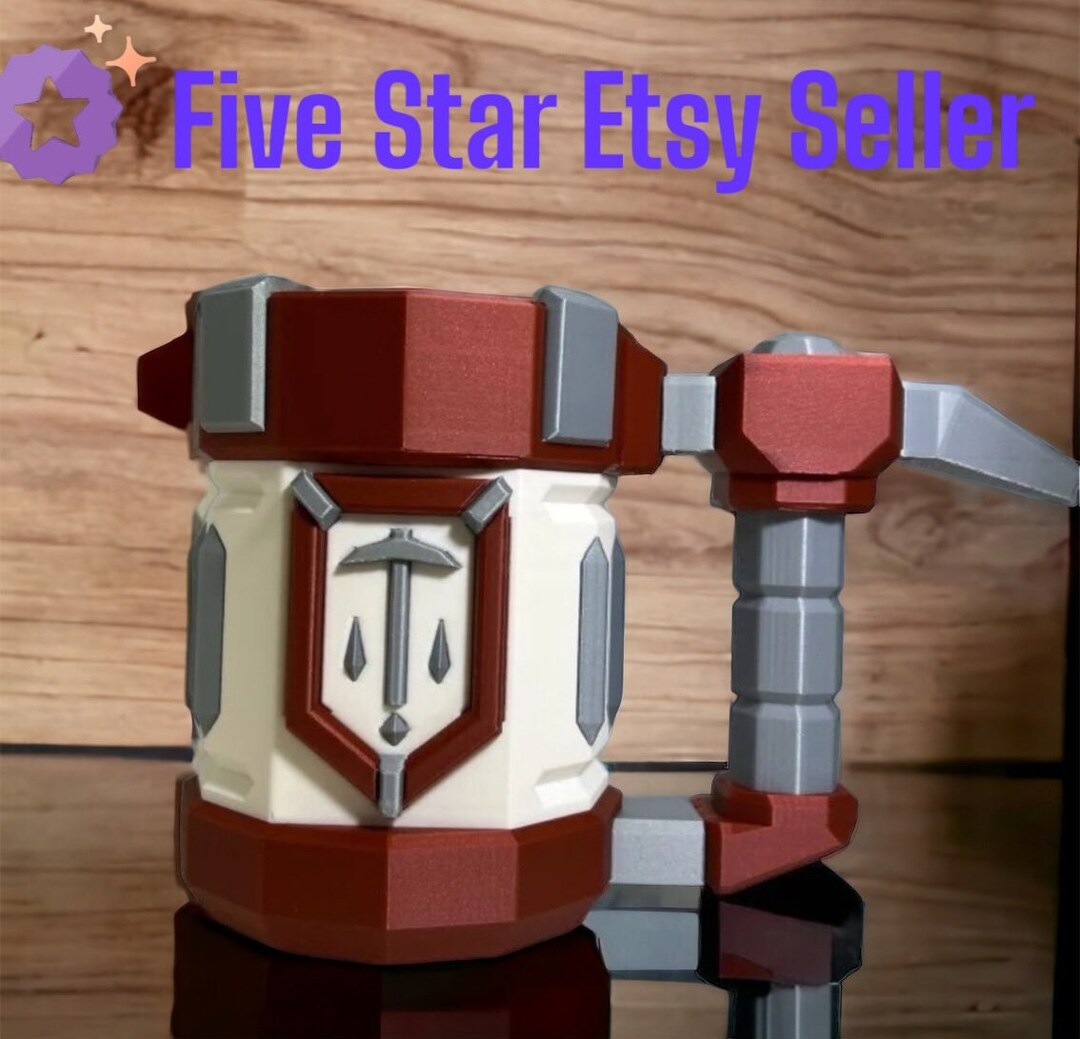 Fully 3D Printed in Color DIY Deep Rock Galactic Red Rock Blaster