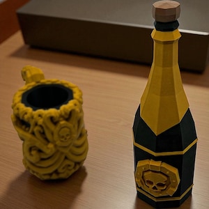 Deep Rock Galactic - 3D Printed Deep Rock Galactic - Cosplay Prop  Holiday Anniversary Bottle - Fully in Color, Must have, 5 star Experience