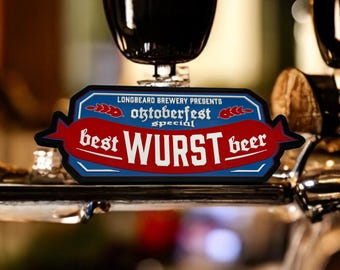 Deep Rock Galactic 3D Printed BEST WURST BEER Sign Rustic Taven-Style Wall Decor