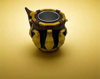 3D Printed Deep Rock Galactic Mug: Cosplay Prop, Fan Art Beverage Holder
