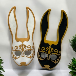 Cyber Punk 3D Raw Printed Bunny Made in the USA Mask Fan Art 3D Printed Cosplay Prop