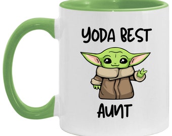 Personnalisé Fluo Bébé Yoda Best Mum Mug Drôle Mignon Cadeau Pour STAR WARS mère