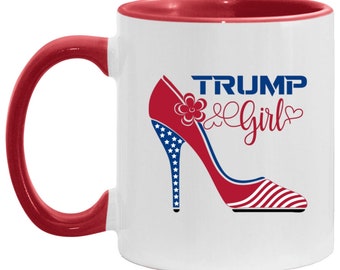 White 11/ 15 oz You Don’t Mess with a Trump Girl Donald Trump Supporter USA Patriot Republican MAGA Funny Novelty Coffee Mug Gift for Her