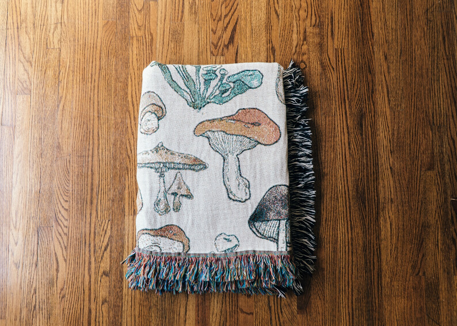 Mushroom Blanket Mushroom Woven Throw Blanket Mushroom Etsy