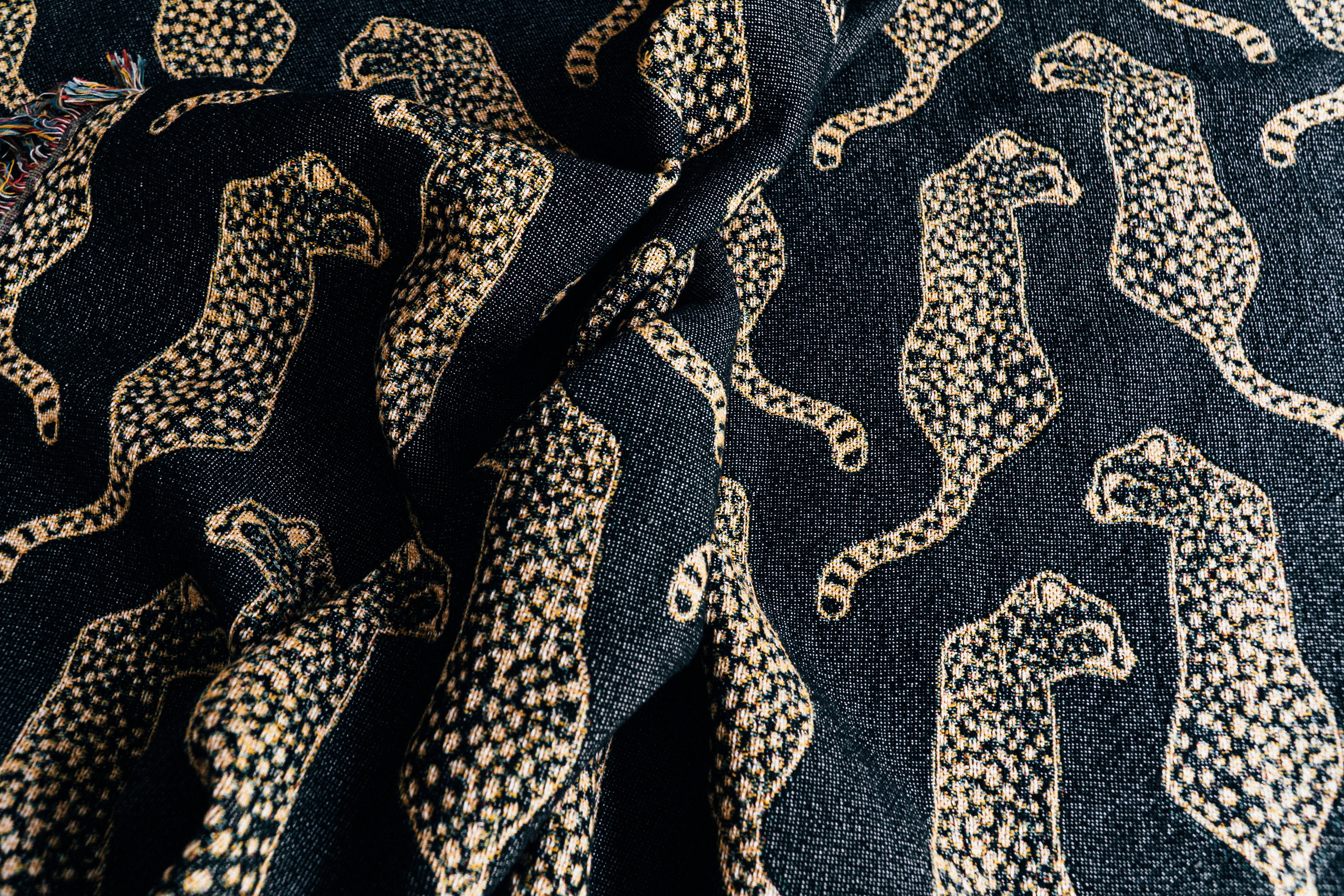 Leopard Throw Blanket in Charcoal Leopard Blanket Cat Woven Etsy