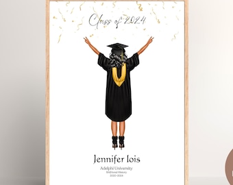 Personalised Graduation Print, Graduation Gift, Custom Graduation Print, Gifts For Her, Graduation Friends Gift, Custom University Gift,