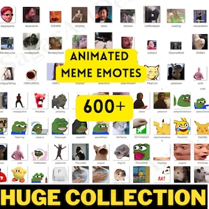 600+ Animated Emotes Mega Pack, Twitch & Discord Emotes,  Emotes for gamer, Mega Emote pack,